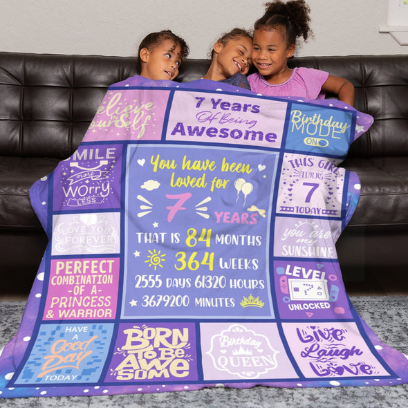 Birthday Gifts for Women Blanket, Happy Birthday Decorations Throw for Girls Her Friend Mom Sister Grandma Wife