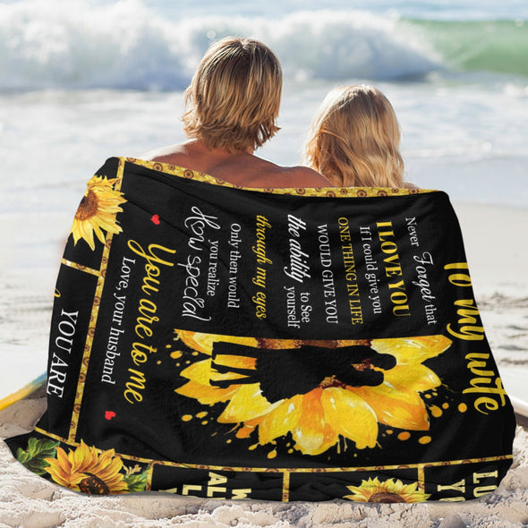 Wife Blanket, Throw Blanket Gifts for Birthday/Wedding/Anniversary/Christmas/Valentines
