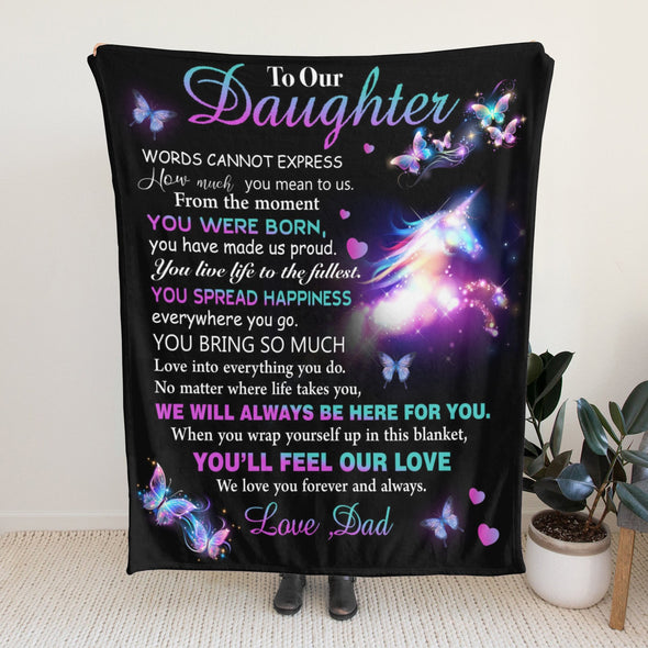 Unicorn Throw Blanket Super Soft Warm Cozy Fuzzy Plush Blanket Gifts for Girls Boys Kids Room Decor