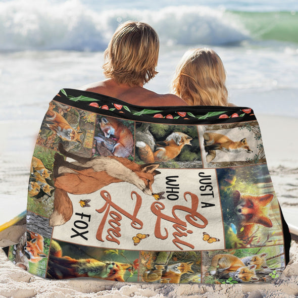 Fox Pattern Blanket Fleece Throw Blanket Super Soft Warm Gifts for Baby Girls Boys Kids Mom Grandma Room Decor