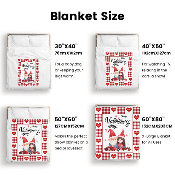 Valentine's Day Blanket Wedding Throw Couple Gifts for Men Women Boyfriend Girlfriend Husband Wife
