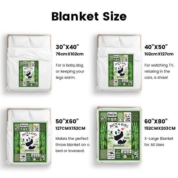 Panda Pattern Blanket Fleece Throw Blanket Super Soft Warm Gifts for Baby Girls Boys Kids Mom Grandma Room Decor