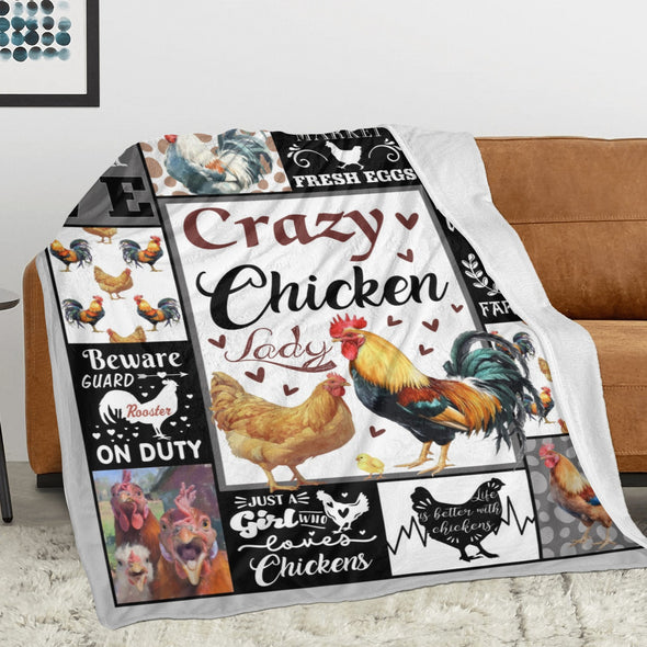 Chicken Pattern Blanket Fleece Throw Blanket Super Soft Warm Gifts for Baby Girls Boys Kids Mom Grandma Room Decor