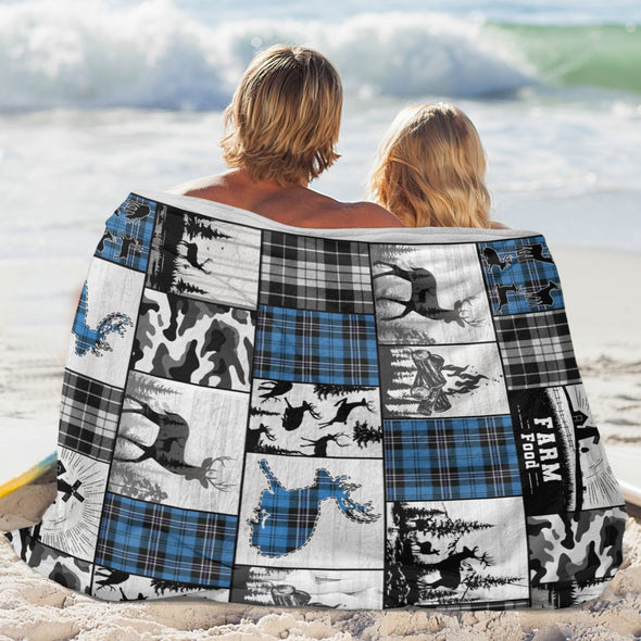 Deer Pattern Blanket Fleece Throw Blanket Super Soft Warm Gifts for Baby Girls Boys Kids Mom Grandma Room Decor