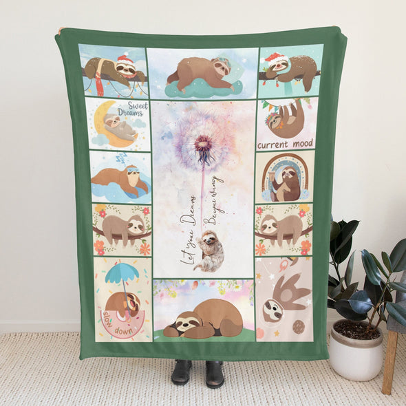 Sloth Blanket Gifts for Women Girls, Cozy Soft Sloths Throw Blanket for Men Kids Boys Christmas Birthday