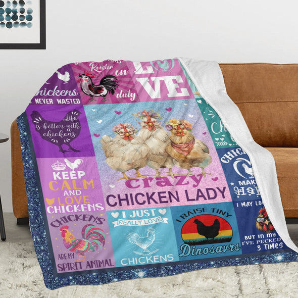 Chicken Pattern Blanket Fleece Throw Blanket Super Soft Warm Gifts for Baby Girls Boys Kids Mom Grandma Room Decor