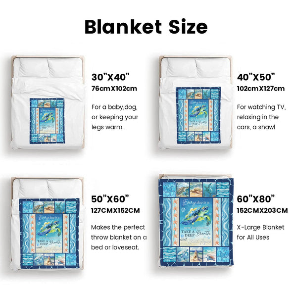 Turtle Pattern Blanket Fleece Throw Blanket Super Soft Warm Gifts for Baby Girls Boys Kids Mom Grandma Room Decor