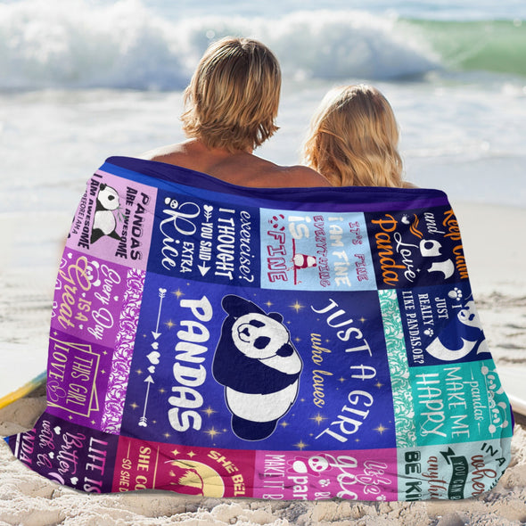 Panda Pattern Blanket Fleece Throw Blanket Super Soft Warm Gifts for Baby Girls Boys Kids Mom Grandma Room Decor