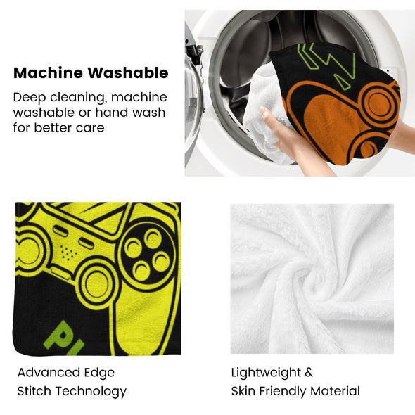 Gamer Blanket Fleece Throw Blanket Super Soft Warm Gifts for Baby Girls Boys Kids Mom Grandma Room Decor
