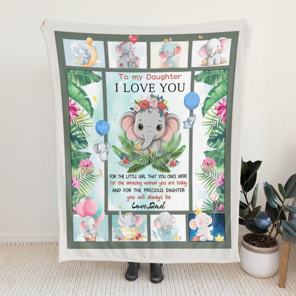 Elephant Blanket Fleece Throw Blanket Super Soft Warm Gifts for Girls Boys Kids Room Decor