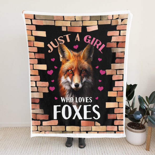 Fox Pattern Blanket Fleece Throw Blanket Super Soft Warm Gifts for Baby Girls Boys Kids Mom Grandma Room Decor