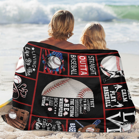 Baseball Pattern Blanket Fleece Throw Blanket Super Soft Warm Gifts for Baby Girls Boys Kids Mom Grandma Room Decor