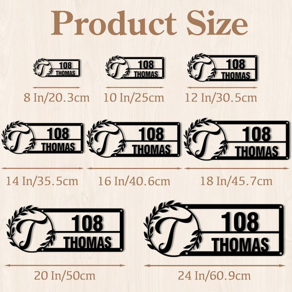 Custom Metal House Door Numbers Personalized Street Address Signs Mailbox Plaque for Outside Garden Housewarming Gift