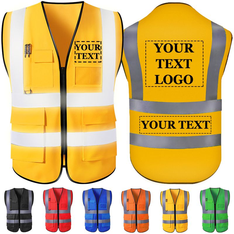 Custom Safety Vest for Men Women, Personalized Logo High Visibility Re ...