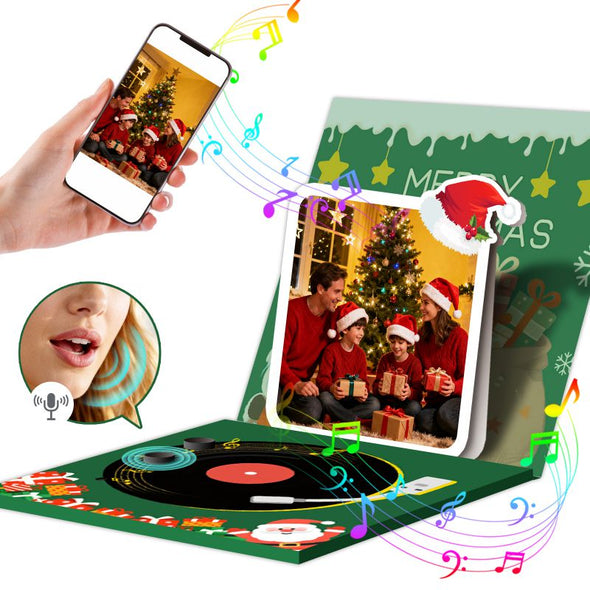 Custom Musical Greeting Cards with Personalized Photo Music Christmas Birthdays Valentine's Day and Weddings Gift for Family Friends and Couples