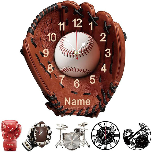 Personalized Clock with Name, Custom Metal Clock for Home Decoration Music Classroom Living Room Birthday Christmas