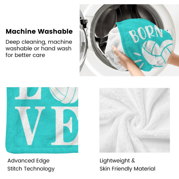 Volleyball Pattern Blanket Fleece Throw Blanket Super Soft Warm Gifts for Baby Girls Boys Kids Mom Grandma Room Decor