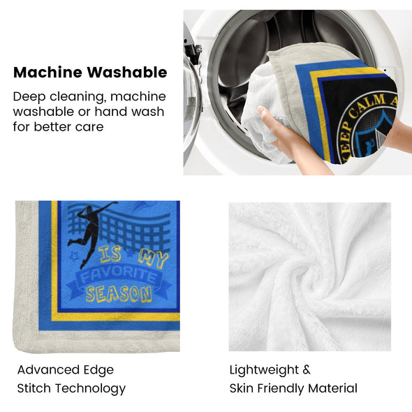 Volleyball Pattern Blanket Fleece Throw Blanket Super Soft Warm Gifts for Baby Girls Boys Kids Mom Grandma Room Decor