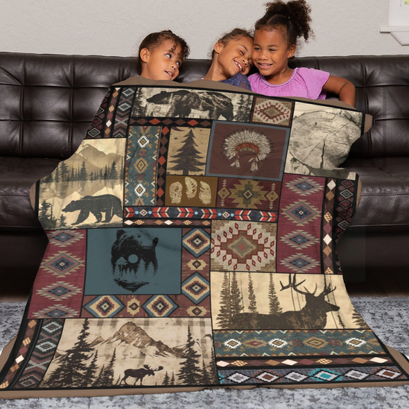 Deer Pattern Blanket Fleece Throw Blanket Super Soft Warm Gifts for Baby Girls Boys Kids Mom Grandma Room Decor