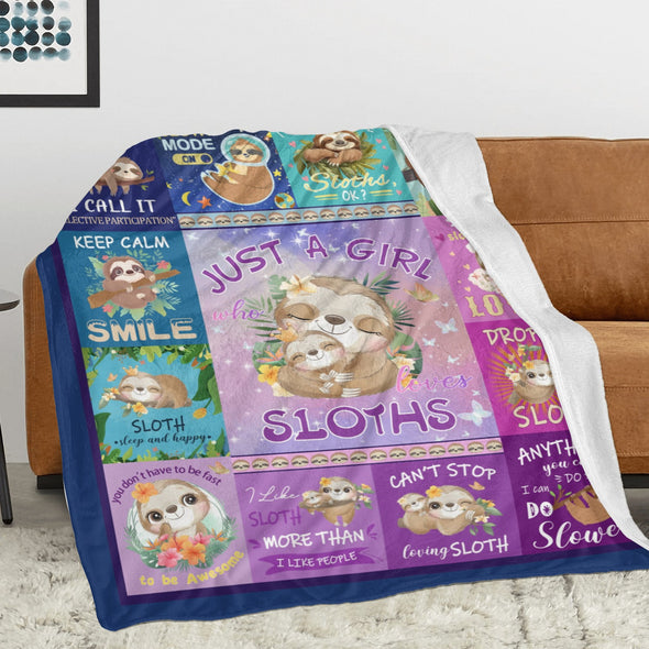 Sloth Blanket Gifts for Women Girls, Cozy Soft Sloths Throw Blanket for Men Kids Boys Christmas Birthday