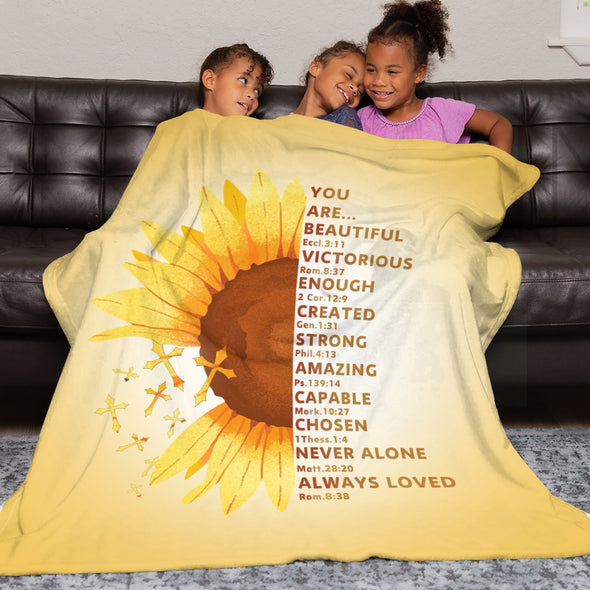 Sunflower Blanket Fleece Throw Blanket Super Soft Warm Gifts for Baby Girls Boys Kids Mom Grandma Room Decor