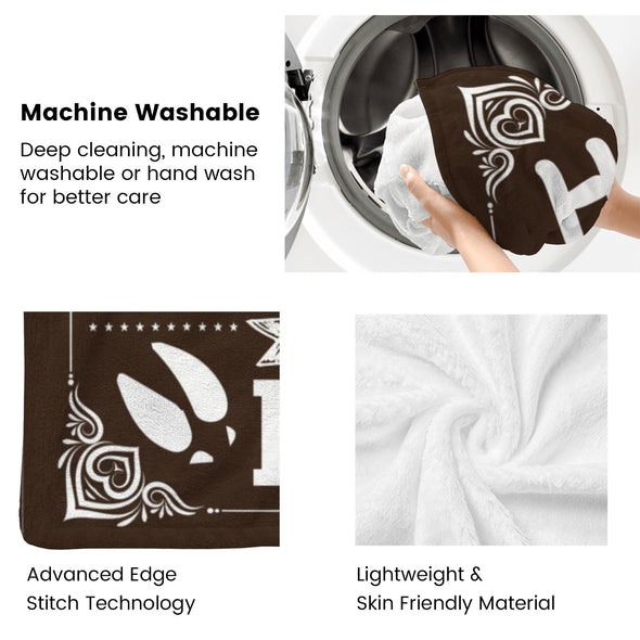 Deer Pattern Blanket Fleece Throw Blanket Super Soft Warm Gifts for Baby Girls Boys Kids Mom Grandma Room Decor