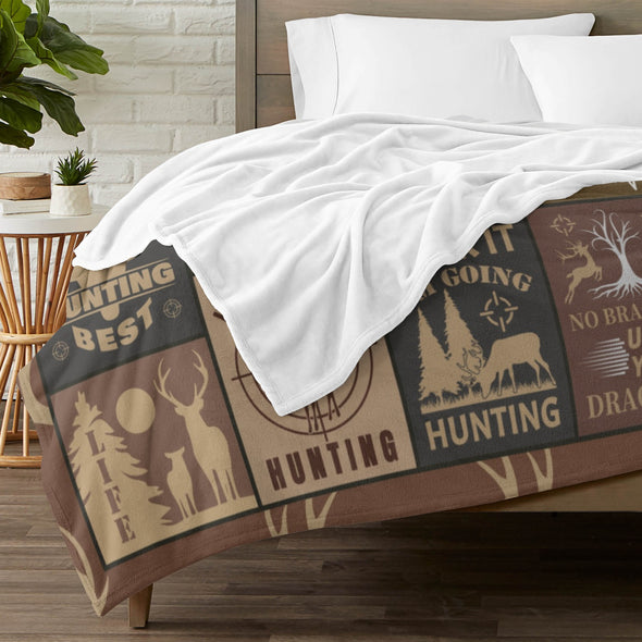 Deer Pattern Blanket Fleece Throw Blanket Super Soft Warm Gifts for Baby Girls Boys Kids Mom Grandma Room Decor