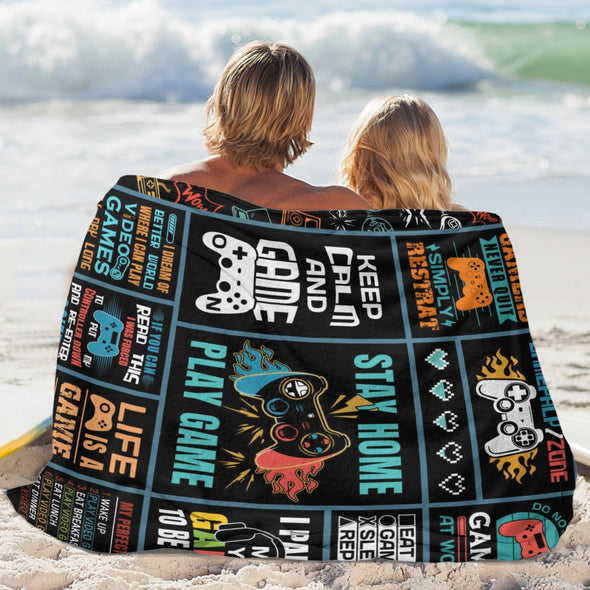 Gamer Blanket Fleece Throw Blanket Super Soft Warm Gifts for Baby Girls Boys Kids Mom Grandma Room Decor