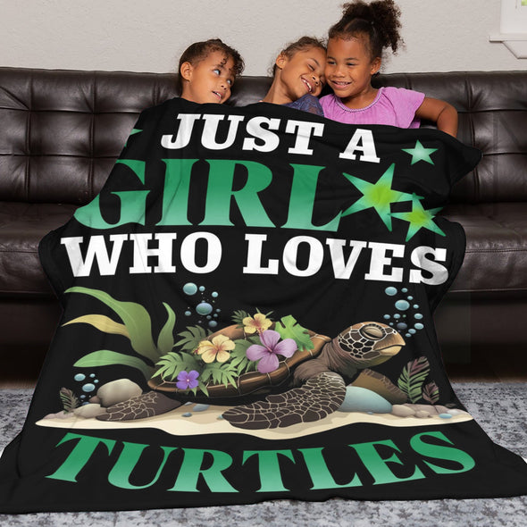 Turtle Pattern Blanket Fleece Throw Blanket Super Soft Warm Gifts for Baby Girls Boys Kids Mom Grandma Room Decor