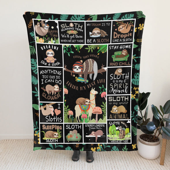 Sloth Blanket Gifts for Women Girls, Cozy Soft Sloths Throw Blanket for Men Kids Boys Christmas Birthday