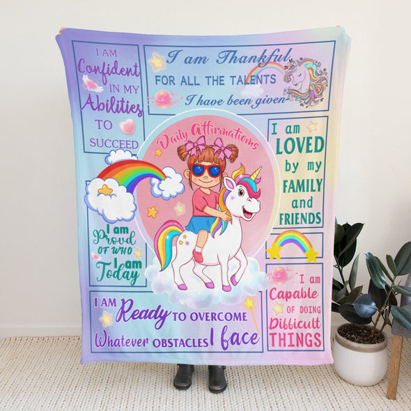 Unicorn Throw Blanket Super Soft Warm Cozy Fuzzy Plush Blanket Gifts for Girls Boys Kids Room Decor