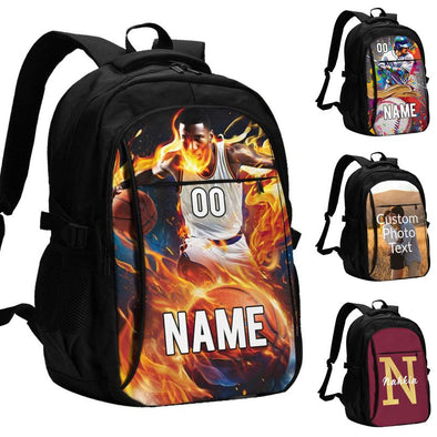 Custom Backpack with Name Personalized Travel Bags Customize for Adults Men Women Camping Casual