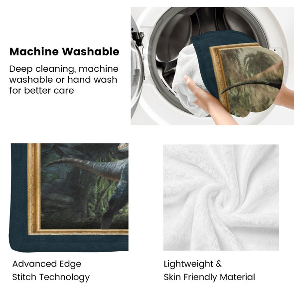 Dinosaur Blanket for Boys Kids Soft Flannel Blanket for Children's Toys are Suitable for Beds, Sofas and School Lunch Break-2-hml Balnket