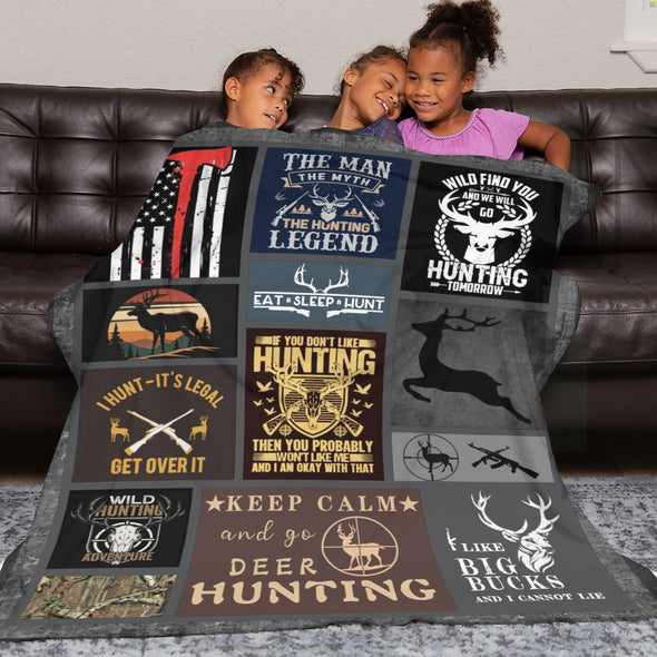 Deer Pattern Blanket Fleece Throw Blanket Super Soft Warm Gifts for Baby Girls Boys Kids Mom Grandma Room Decor