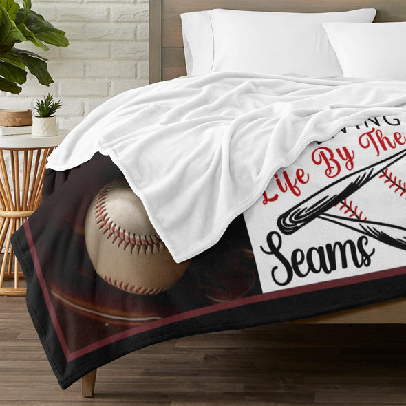 Baseball Pattern Blanket Fleece Throw Blanket Super Soft Warm Gifts for Baby Girls Boys Kids Mom Grandma Room Decor