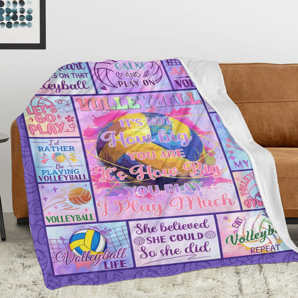 Volleyball Pattern Blanket Fleece Throw Blanket Super Soft Warm Gifts for Baby Girls Boys Kids Mom Grandma Room Decor