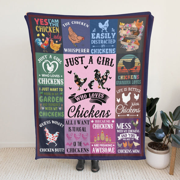 Chicken Pattern Blanket Fleece Throw Blanket Super Soft Warm Gifts for Baby Girls Boys Kids Mom Grandma Room Decor