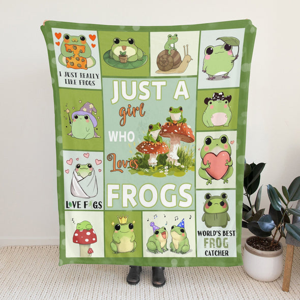 Frog Pattern Blanket Fleece Throw Blanket Super Soft Warm Gifts for Baby Girls Boys Kids Mom Grandma Room Decor