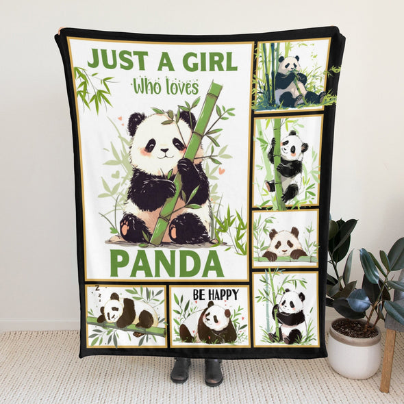 Panda Pattern Blanket Fleece Throw Blanket Super Soft Warm Gifts for Baby Girls Boys Kids Mom Grandma Room Decor