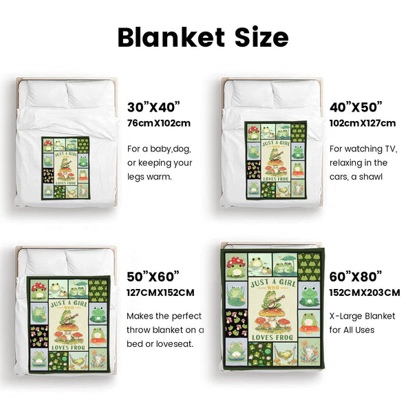 Frog Pattern Blanket Fleece Throw Blanket Super Soft Warm Gifts for Baby Girls Boys Kids Mom Grandma Room Decor