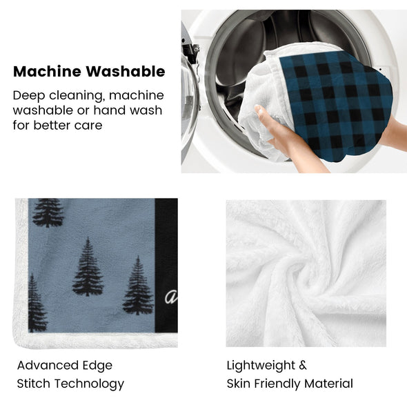 Deer Pattern Blanket Fleece Throw Blanket Super Soft Warm Gifts for Baby Girls Boys Kids Mom Grandma Room Decor