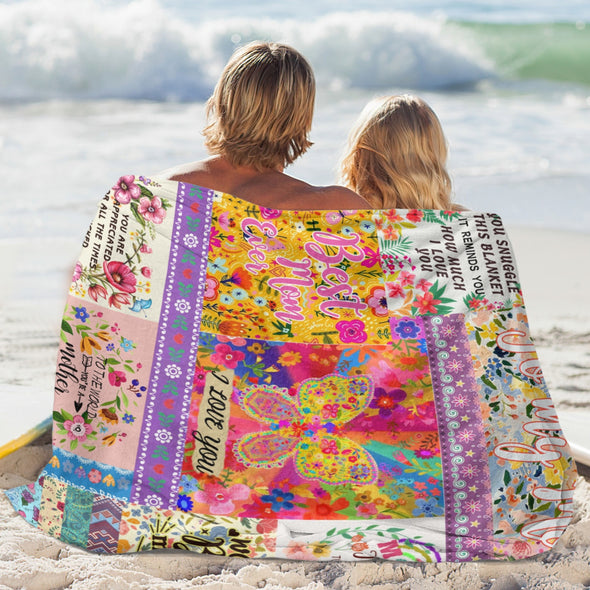 Mom Blanket Gifts for Mother's Day Christmas Birthday Throw from Daughter Son
