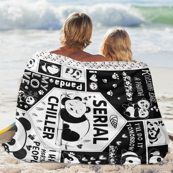 Panda Pattern Blanket Fleece Throw Blanket Super Soft Warm Gifts for Baby Girls Boys Kids Mom Grandma Room Decor