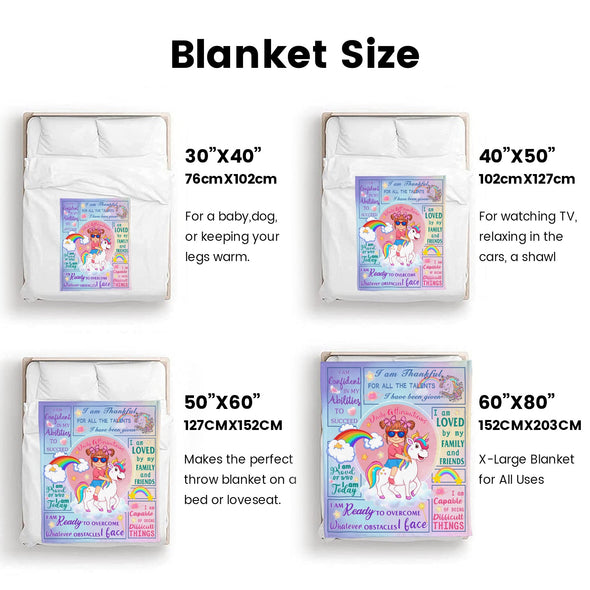 Unicorn Throw Blanket Super Soft Warm Cozy Fuzzy Plush Blanket Gifts for Girls Boys Kids Room Decor