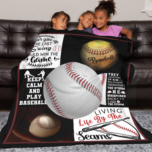 Baseball Pattern Blanket Fleece Throw Blanket Super Soft Warm Gifts for Baby Girls Boys Kids Mom Grandma Room Decor