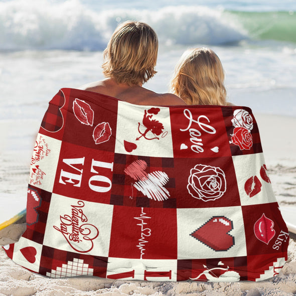 Valentine's Day Blanket Wedding Throw Couple Gifts for Men Women Boyfriend Girlfriend Husband Wife