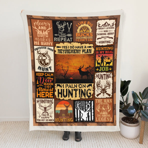 Deer Pattern Blanket Fleece Throw Blanket Super Soft Warm Gifts for Baby Girls Boys Kids Mom Grandma Room Decor