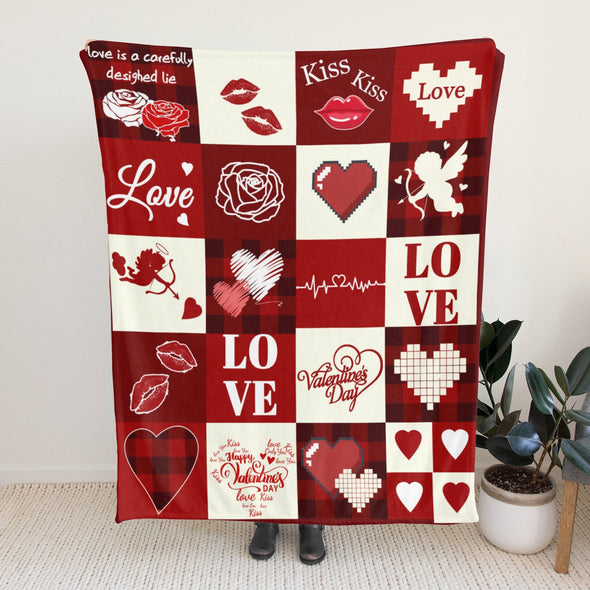 Valentine's Day Blanket Wedding Throw Couple Gifts for Men Women Boyfriend Girlfriend Husband Wife