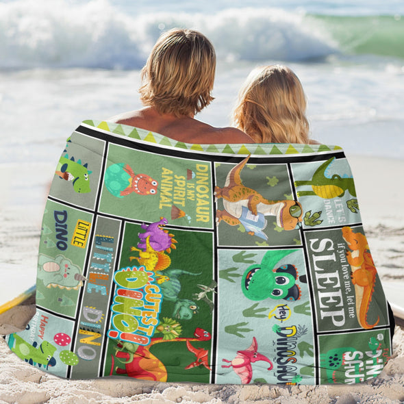 Dinosaur Blanket for Boys Kids Soft Flannel Blanket for Children's Toys are Suitable for Beds, Sofas and School Lunch Break-2-hml Balnket