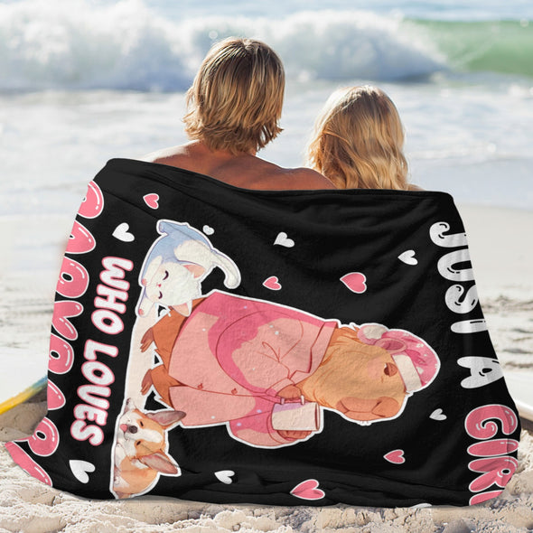 Capybara Pattern Blanket Fleece Throw Blanket Super Soft Warm Gifts for Baby Girls Boys Kids Mom Grandma Room Decor